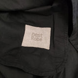 nest Robe レースVネックドレス 01194-8358 リネンコットン ワンピース ブラック レディース ネストローブ【中古】5-0908S♪
