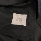 nest Robe レースVネックドレス 01194-8358 リネンコットン ワンピース ブラック レディース ネストローブ【中古】5-0908S♪