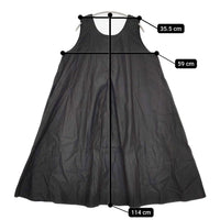 nest Robe レースVネックドレス 01194-8358 リネンコットン ワンピース ブラック レディース ネストローブ【中古】5-0908S♪