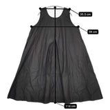 nest Robe レースVネックドレス 01194-8358 リネンコットン ワンピース ブラック レディース ネストローブ【中古】5-0908S♪