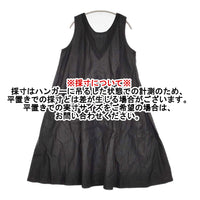 nest Robe レースVネックドレス 01194-8358 リネンコットン ワンピース ブラック レディース ネストローブ【中古】5-0908S♪