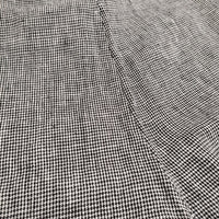 Fog with nest Robe コサージュ付き リネン 千鳥格子 サロペット ブラック ホワイト レディース フォグウィズネストローブ【中古】5-0908M♪