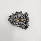 Fog with nest Robe コサージュ付き リネン 千鳥格子 サロペット ブラック ホワイト レディース フォグウィズネストローブ【中古】5-0908M♪