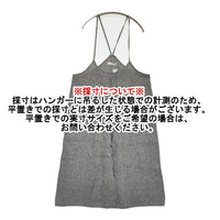 Fog with nest Robe コサージュ付き リネン 千鳥格子 サロペット ブラック ホワイト レディース フォグウィズネストローブ【中古】5-0908M♪