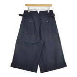 MHL. 595-0143503 COTTON LINEN TWILL 定価26000円 クロップド パンツ 20SS ネイビー レディース エムエイチエル【中古】5-1218M∞