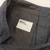 MHL. 595-0143503 COTTON LINEN TWILL 定価26000円 クロップド パンツ 20SS ネイビー レディース エムエイチエル【中古】5-1218M∞