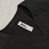 MHL. 595-0156501 FINE COMPACT COTTON POPLIN 定価26000円 ノースリーブ ワンピース 20SS ブラック レディース エムエイチエル【中古】5-1218M∞