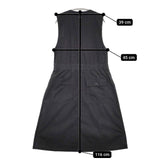 MHL. 595-0156501 FINE COMPACT COTTON POPLIN 定価26000円 ノースリーブ ワンピース 20SS ブラック レディース エムエイチエル【中古】5-1218M∞
