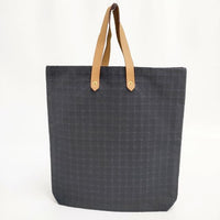 HERMES アメダバGM コットン インド製 レザーハンドル トートバッグ ブラック レディース エルメス【中古】5-1006G∞