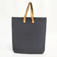 HERMES アメダバGM コットン インド製 レザーハンドル トートバッグ ブラック レディース エルメス【中古】5-1006G∞