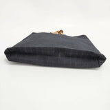 HERMES アメダバGM コットン インド製 レザーハンドル トートバッグ ブラック レディース エルメス【中古】5-1006G∞