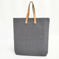 HERMES アメダバGM コットン インド製 レザーハンドル トートバッグ グレー レディース エルメス【中古】5-1006G∞