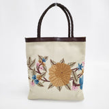 J&M Davidson 刺繡 トートバッグ アイボリー レディース ジェイアンドエムデヴィッドソン【中古】5-1122G∞