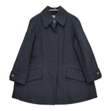 HERMES ヴィンテージ バックジップ コットンキャンバス サイズ36 コート ネイビー レディース エルメス【中古】5-0908M♪