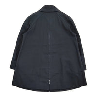 HERMES ヴィンテージ バックジップ コットンキャンバス サイズ36 コート ネイビー レディース エルメス【中古】5-0908M♪