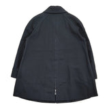HERMES ヴィンテージ バックジップ コットンキャンバス サイズ36 コート ネイビー レディース エルメス【中古】5-0908M♪