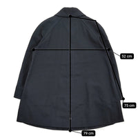 HERMES ヴィンテージ バックジップ コットンキャンバス サイズ36 コート ネイビー レディース エルメス【中古】5-0908M♪