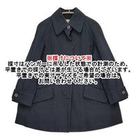 HERMES ヴィンテージ バックジップ コットンキャンバス サイズ36 コート ネイビー レディース エルメス【中古】5-0908M♪