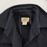 HERMES ヴィンテージ バックジップ コットンキャンバス サイズ36 コート ネイビー レディース エルメス【中古】5-0908M♪