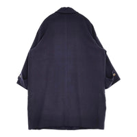 HERMES ヴィンテージ カシミヤ オーバーサイズ サイズ40 コート ネイビー レディース エルメス【中古】5-0908A♪
