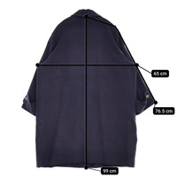 HERMES ヴィンテージ カシミヤ オーバーサイズ サイズ40 コート ネイビー レディース エルメス【中古】5-0908A♪