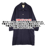 HERMES ヴィンテージ カシミヤ オーバーサイズ サイズ40 コート ネイビー レディース エルメス【中古】5-0908A♪