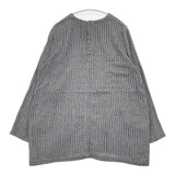 45R/45rpm ふわふわ二重織deTシャツ（インディゴ） ガーゼ 定価29700円 ブラウス シャツ ブルー グレー レディース フォーティーファイブアールピーエム【中古】6-0228M∞