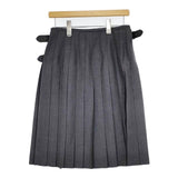 O'NEIL OF DUBLIN プリーツ ラップ キルト ウール スカート グレー レディース オニールオブダブリン【中古】5-1020T∞