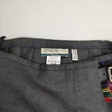 O'NEIL OF DUBLIN プリーツ ラップ キルト ウール スカート グレー レディース オニールオブダブリン【中古】5-1020T∞