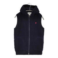 GYMPHLEX フード付き ボアベスト サイズ14 J-0855 PL ジップアップ ベスト ネイビー レディース ジムフレックス【中古】5-1014T♪