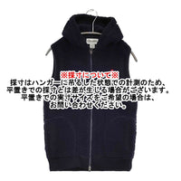 GYMPHLEX フード付き ボアベスト サイズ14 J-0855 PL ジップアップ ベスト ネイビー レディース ジムフレックス【中古】5-1014T♪
