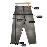 mina perhonen ra4276 always ジーンズ コットンリネン 加工 デニムパンツ グレー レディース ミナペルホネン【中古】6-0101G∞