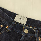 YAECA 9-14W ワイドテーパードデニム 28 定価18700円 コットン ジーンズ デニムパンツ ブルー INDIGO レディース ヤエカ【中古】6-0101G∞
