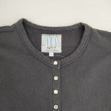 agnes b. カーディガン プレッション 裏起毛 フランス製 スナップボタン カーディガン グレー レディース アニエスベー【中古】5-1020T∞