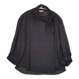 Steven Alan ドットジョーゼットスカーフカラーブラウス チュニック ブラウス シャツ ブラック レディース スティーブンアラン【中古】6-0307M∞