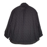 Steven Alan ドットジョーゼットスカーフカラーブラウス チュニック ブラウス シャツ ブラック レディース スティーブンアラン【中古】6-0307M∞