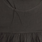 DRIES VAN NOTEN ベルギー産 コットン ギャザー サイズ38 五分袖 ブラウス シャツ ブラック レディース ドリスヴァンノッテン【中古】6-0410S△