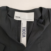 TICCA キーネックロングワンピース 定価31900円 0221407024 ワンピース ブラック レディース ティッカ【中古】5-0908S♪
