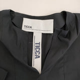 TICCA キーネックロングワンピース 定価31900円 0221407024 ワンピース ブラック レディース ティッカ【中古】5-0908S♪