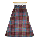 PINK HOUSE ウール チェック ロングスカート ブルー レッド レディース ピンクハウス【中古】5-1020T∞