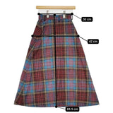 PINK HOUSE ウール チェック ロングスカート ブルー レッド レディース ピンクハウス【中古】5-1020T∞