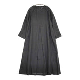 FRANCJOUR KEYCO LISA ボートネックワンピース ノワール リネン100％ ベルト付き ワンピース ブラック レディース フランジュール【中古】5-0908M♪