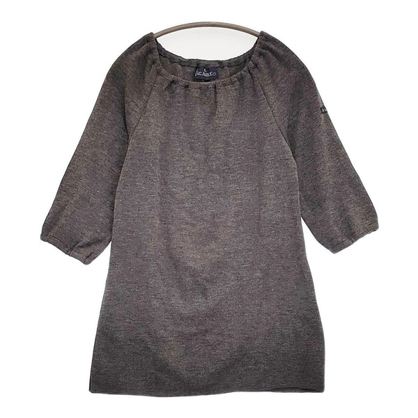 Le Minor ウール混 七分袖 サイズ1 ニット グレー レディース ルミノア【中古】5-1014T♪