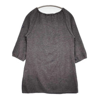 Le Minor ウール混 七分袖 サイズ1 ニット グレー レディース ルミノア【中古】5-1014T♪