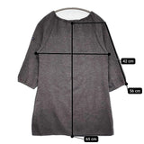 Le Minor ウール混 七分袖 サイズ1 ニット グレー レディース ルミノア【中古】5-1014T♪