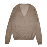 evam eva E143K047 ウール Vネック セーター ニット ベージュ レディース エヴァムエヴァ【中古】5-1020T∞