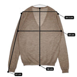 evam eva E143K047 ウール Vネック セーター ニット ベージュ レディース エヴァムエヴァ【中古】5-1020T∞