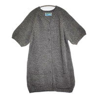 John Molloy アルパカ100％ 半袖 07F/W ロング カーディガン グレー レディース ジョンモロイ【中古】5-1014T♪