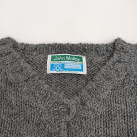 John Molloy アルパカ100％ 半袖 07F/W ロング カーディガン グレー レディース ジョンモロイ【中古】5-1014T♪