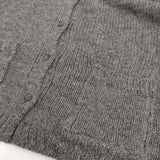 John Molloy アルパカ100％ 半袖 07F/W ロング カーディガン グレー レディース ジョンモロイ【中古】5-1014T♪